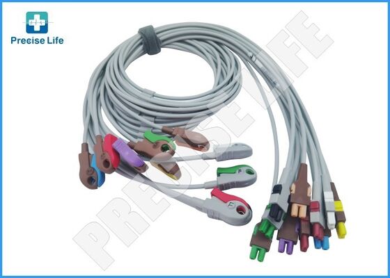 GE 2104749-001 ECG leadwire set Base 10 Grabber AHA GE 2104749-001 ECG cable